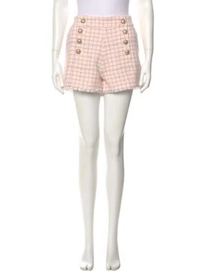 Pre-owned Generation Love Tweed Pattern Mini Shorts In Blue