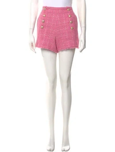 Pre-owned Generation Love Tweed Pattern Mini Shorts In Pink