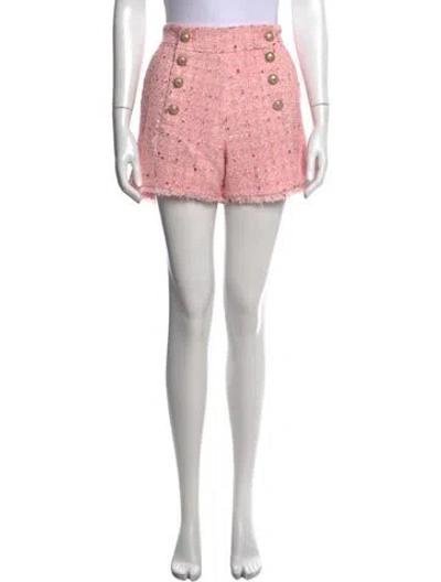 Pre-owned Generation Love Tweed Pattern Mini Shorts In Pink