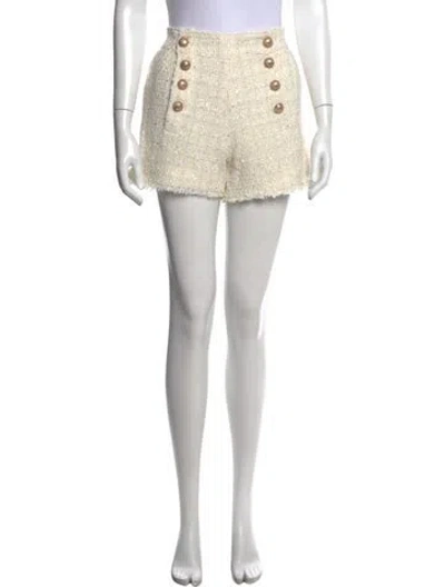 Pre-owned Generation Love Tweed Pattern Mini Shorts W/ Tags In Neutral