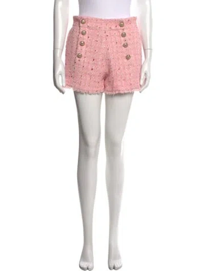 Pre-owned Generation Love Tweed Pattern Mini Shorts W/ Tags In Pink