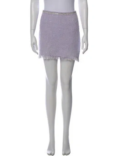 Pre-owned Generation Love Tweed Pattern Mini Skirt In Black