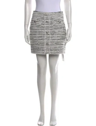 Pre-owned Generation Love Tweed Pattern Mini Skirt In Black