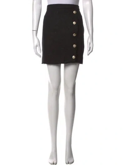 Pre-owned Generation Love Tweed Pattern Mini Skirt In Black
