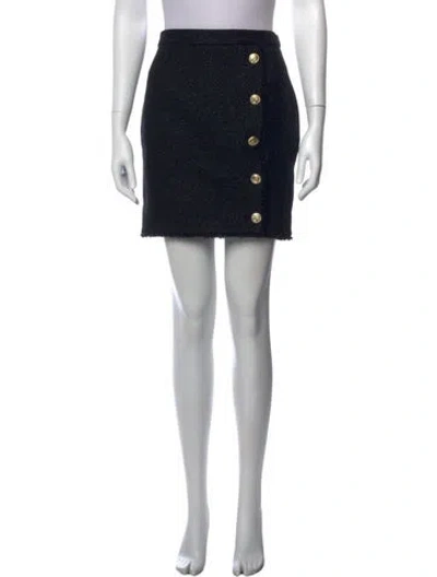 Pre-owned Generation Love Tweed Pattern Mini Skirt In Black