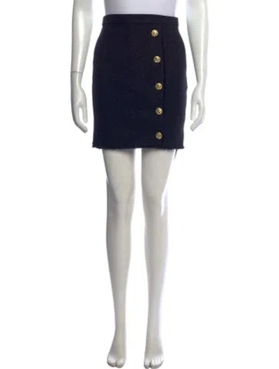 Pre-owned Generation Love Tweed Pattern Mini Skirt In Black