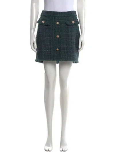 Pre-owned Generation Love Tweed Pattern Mini Skirt In Blue