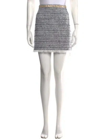Pre-owned Generation Love Tweed Pattern Mini Skirt In Blue