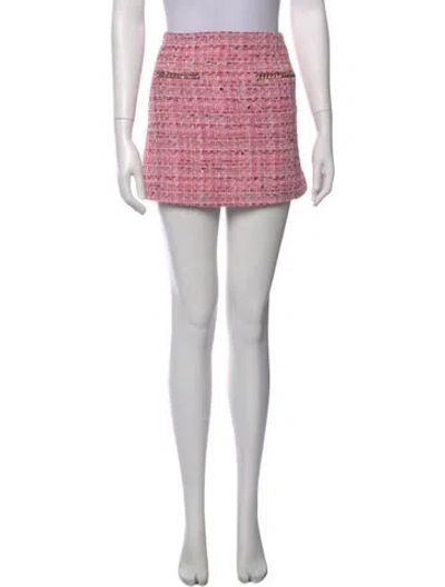 Pre-owned Generation Love Tweed Pattern Mini Skirt In Pink