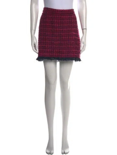 Pre-owned Generation Love Tweed Pattern Mini Skirt In Pink