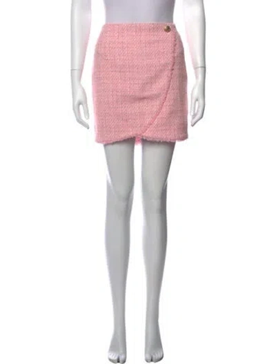 Pre-owned Generation Love Tweed Pattern Mini Skirt In Pink