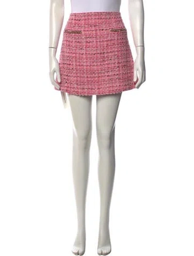 Pre-owned Generation Love Tweed Pattern Mini Skirt In Pink