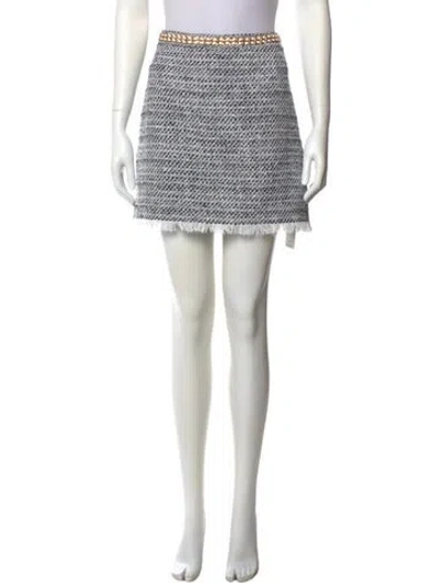 Pre-owned Generation Love Tweed Pattern Mini Skirt W/ Tags In Black