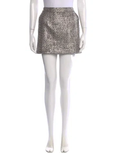 Pre-owned Generation Love Tweed Pattern Mini Skirt W/ Tags In Black
