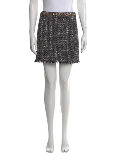 Pre-owned Generation Love Tweed Pattern Mini Skirt W/ Tags In Black