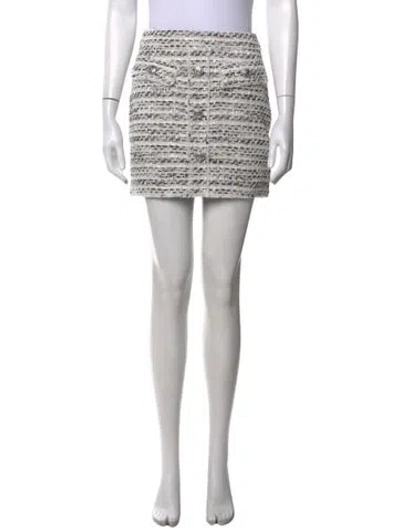 Pre-owned Generation Love Tweed Pattern Mini Skirt W/ Tags In Black