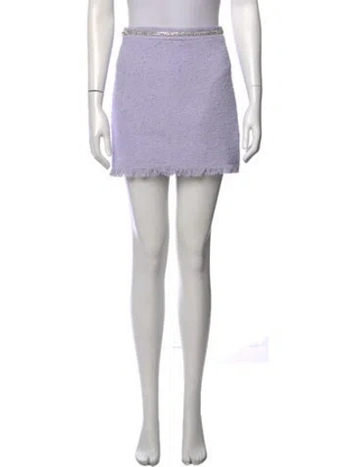 Pre-owned Generation Love Tweed Pattern Mini Skirt W/ Tags In Purple