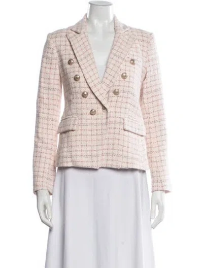 Pre-owned Generation Love Tweed Tweed Pattern Blazer W/ Tags In Pink