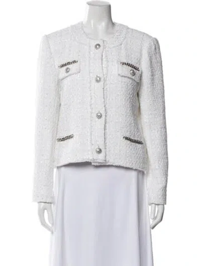Pre-owned Generation Love Tweed Tweed Pattern Evening Jacket W/ Tags In White