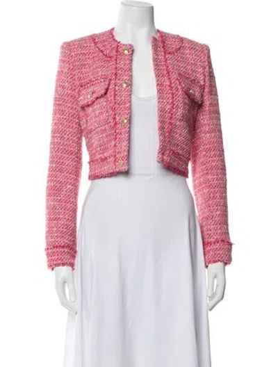 Pre-owned Generation Love Tweed Tweed Pattern Jacket In Pink