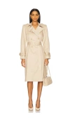 Generation Love Vanna Pearl Trench Coat In Taupe