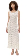 Generation Love Vincent Crystal Pointelle Knit Dress Natural In White