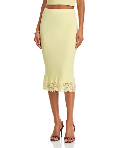 Generation Love Virgo Lace Combo Skirt In Yellow