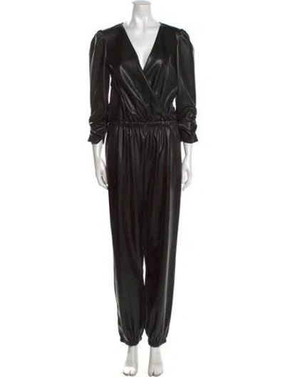 Pre-owned Generation Love V-neck Jumpsuit In Black