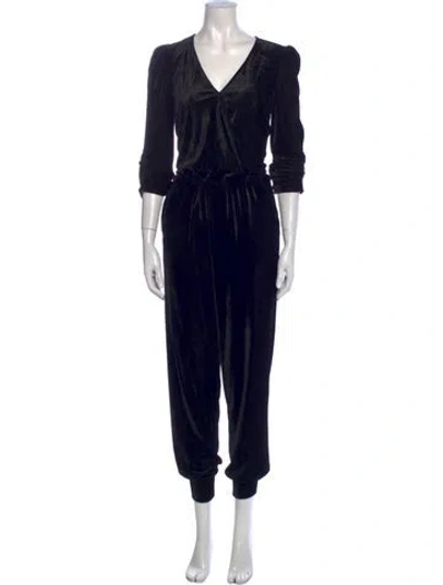 Pre-owned Generation Love V-neck Jumpsuit In Black