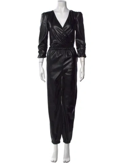 Pre-owned Generation Love V-neck Jumpsuit In Black