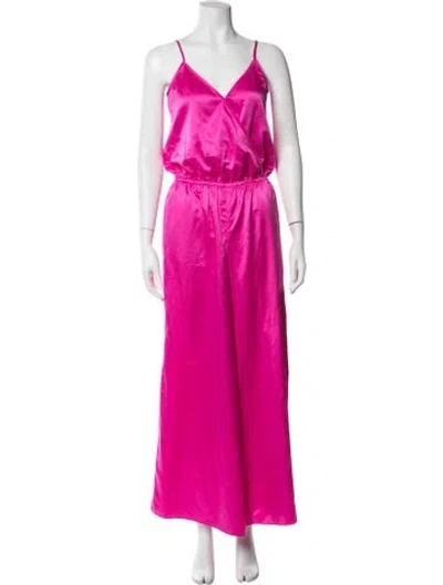 Pre-owned Generation Love V-neck Jumpsuit In Pink