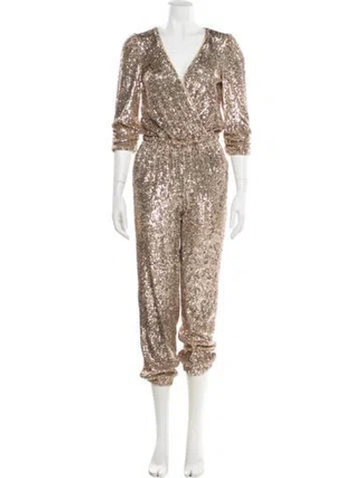 Pre-owned Generation Love V-neck Jumpsuit W/ Tags In Neutral