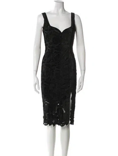 Pre-owned Generation Love V-neck Knee-length Dress W/ Tags In Black