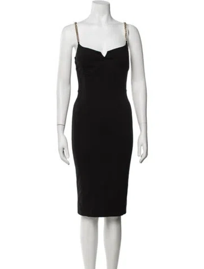 Pre-owned Generation Love V-neck Knee-length Dress W/ Tags In Black