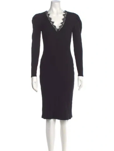 Pre-owned Generation Love V-neck Knee-length Dress W/ Tags In Gray