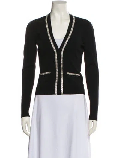 Pre-owned Generation Love V-neck Long Sleeve Bodysuit In Black