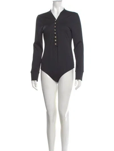 Pre-owned Generation Love V-neck Long Sleeve Bodysuit W/ Tags In Gray