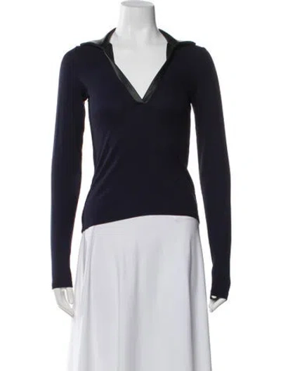 Pre-owned Generation Love V-neck Long Sleeve Top W/ Tags In Blue