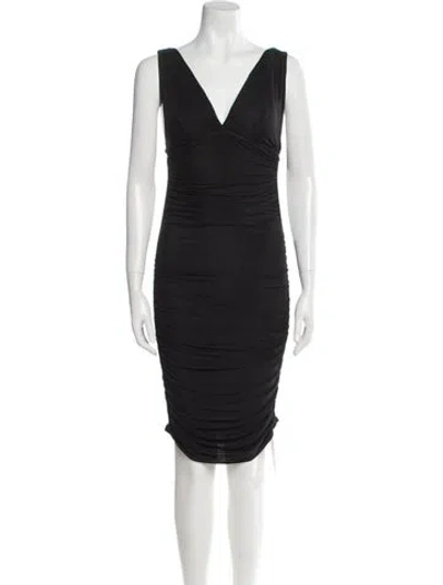 Pre-owned Generation Love V-neck Mini Dress In Black