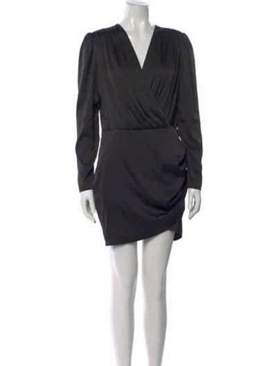 Pre-owned Generation Love V-neck Mini Dress In Black