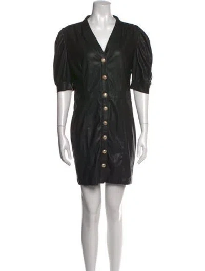 Pre-owned Generation Love V-neck Mini Dress In Black