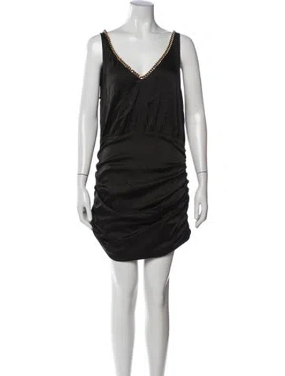 Pre-owned Generation Love V-neck Mini Dress W/ Tags In Black