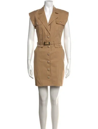 Pre-owned Generation Love V-neck Mini Dress W/ Tags In Neutrals