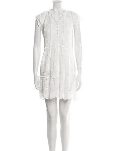 Pre-owned Generation Love V-neck Mini Dress In White