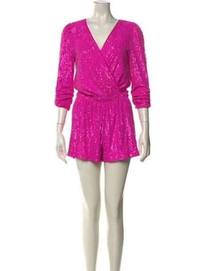 Pre-owned Generation Love V-neck Romper In Purple