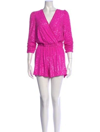 Pre-owned Generation Love V-neck Romper In Purple
