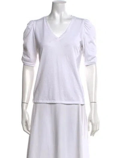 Pre-owned Generation Love V-neck Short Sleeve T-shirt In White