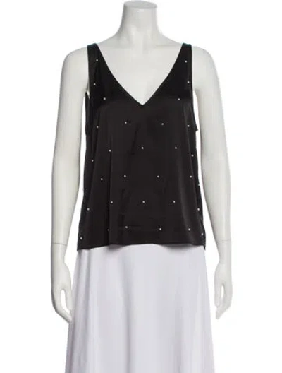 Pre-owned Generation Love V-neck Sleeveless Top In Black