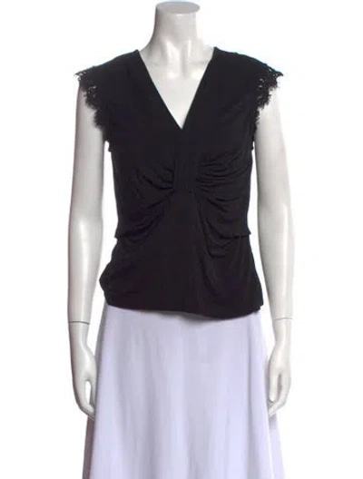 Pre-owned Generation Love V-neck Sleeveless Top In Black