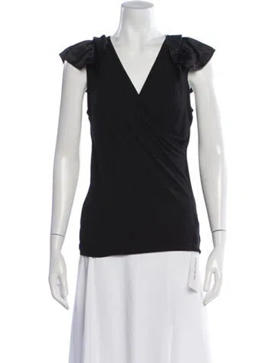 Pre-owned Generation Love V-neck Sleeveless Top In Black